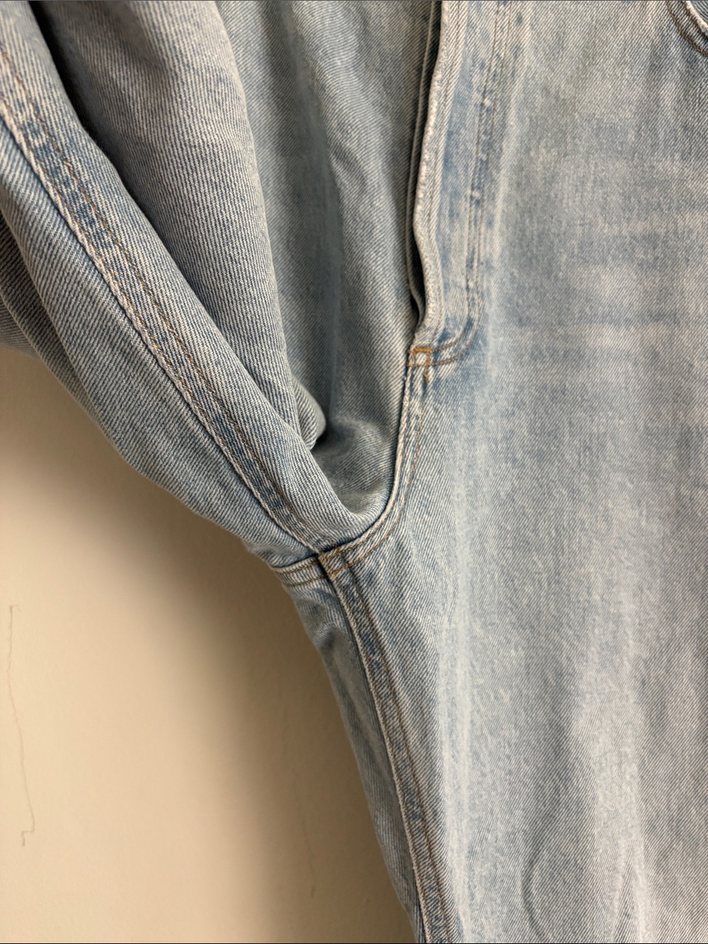 Agolde 90’s Denim Jeans Light Wash Size 32 Crop Mid Rise Loose Straight Leg Jean - Picture 5 of 9